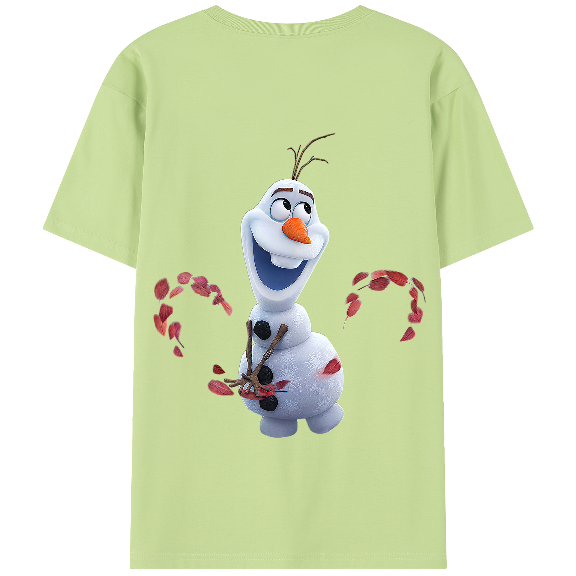 （画像用） アナと雪の女王 アンナ エルサ Frozen Anna Elsa 綿100％半袖Tシャツ（背面プリント）